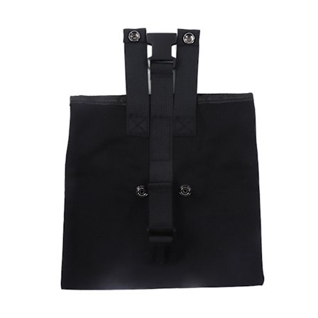 Udendørs Foraging Taske Taljehængende Oxford Klud Sammenfoldelig Enkel Udseende Frugtplukning Pung til Udendørs Camping Sort