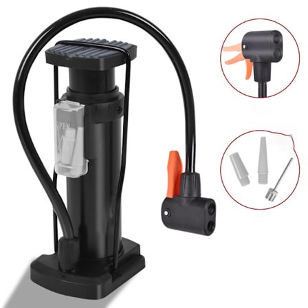 Tehokas jalkapumppu - Kannettava korkeapaineilmapumppu polkupyörälle, autolle ja muulle