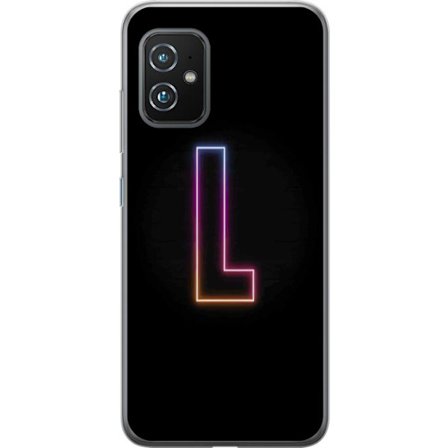 Kompatibelt Mobildeksel til Asus Asus Zenfone 8 Minimalistisk neonbokstav L i mykt fargeskiftende lys mot svart bakgrunn med ren grafisk estetikk