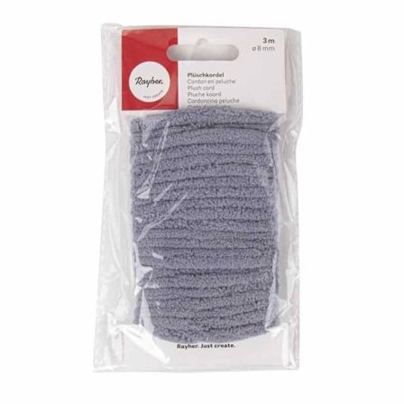 Polyester chenillegarn 3 m mörkgrå