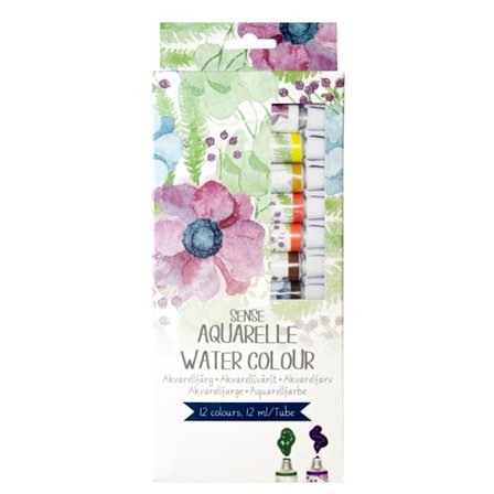 Sense Akvarelsæt 12 x 12 ml