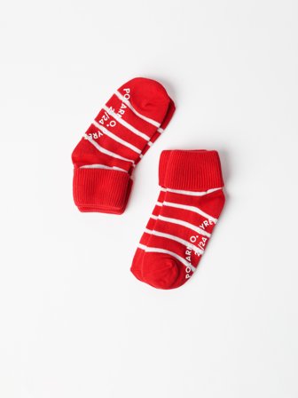 Polarn O. Pyret - 2-pack of anti-slip socks - 19 - 21 - Childrenswear - red