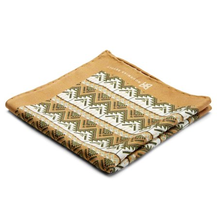 Pañuelo de bolsillo de seda Brux Bren para hombres - Pañuelos de bolsillo estampados