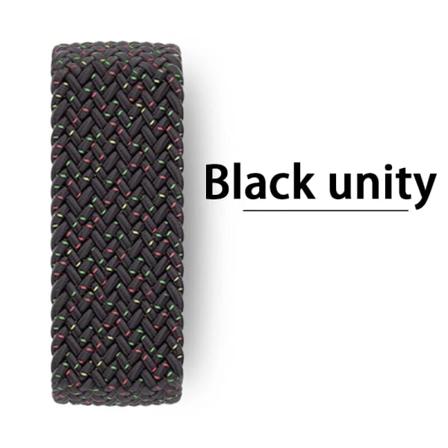Flätad Solo Loop För Apple Watch Band 44mm 45mm 42mm 40mm 38mm 41mm Ultra 49mm Armband correa iwatch Series 9 SE 8 7 6 5 Rem Black unity M