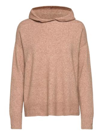 Slfnovah Ls Knit Hoodie B Hoodie Brun Selected Femme