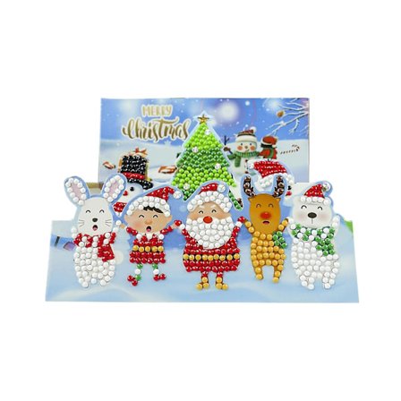 5D Diamantmålning Nyckelring Jul Full Borr Diamant Juldekoration