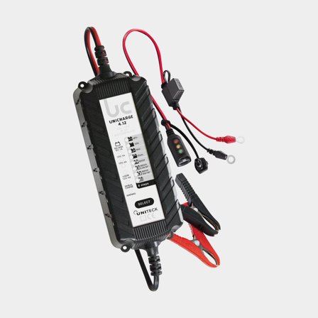 Caricabatterie UNICHARGE 4.12, 230 V AC, 6 V / 12 V, 4 A / ora, con cavo di ricarica