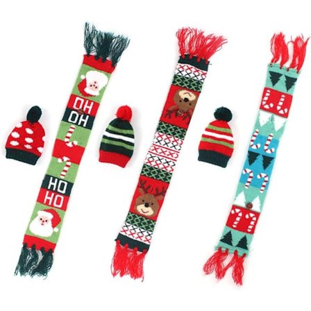 3 kpl Jouluviinipullon peitettä, Viinipullon huivin peite w,ZQKLA