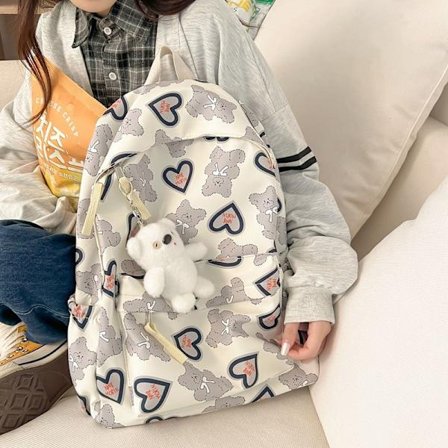 Skolesekk for studenter, skolesekk, jenter, ungdomsskoleelever, ungdomsskoleelever, videregående elever, bjørneryggsekk - bjørn