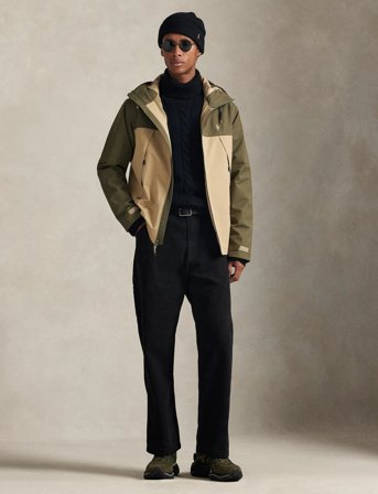 Polo Ralph Lauren Color-Blocked Hooded Jacket - Beige - L