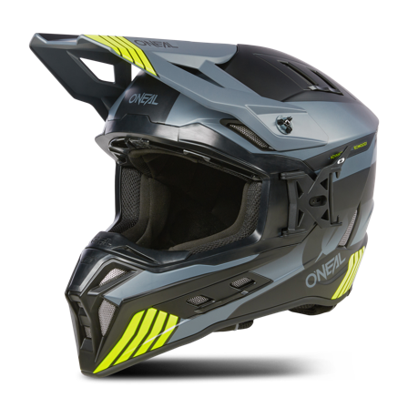 Kask Cross O'Neal EX-SRS Hitchhiker Czarny/Szary/Neonowy Żółty M