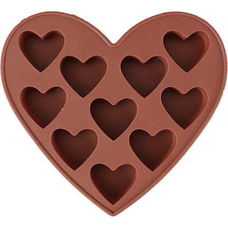 Silikonbakform | köksredskap | 10 hjärtan - Livsmedelssäker - Lätt att rengöra - Tål diskmaskin