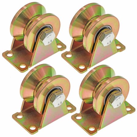 4 stk V-spor hjul, 50mm skyvedørs hjul, 300 kg per rulle