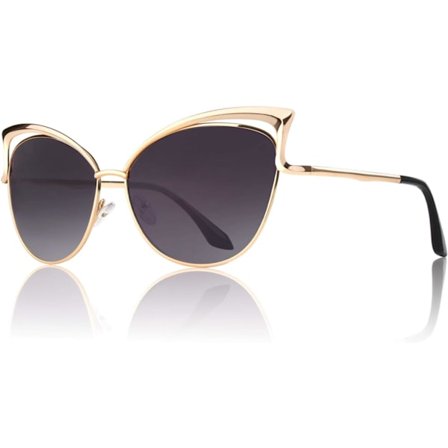 Trendiga Oversized Solglasögon för Kvinnor Polariserad Cat Eye Söt UV400 Skydd