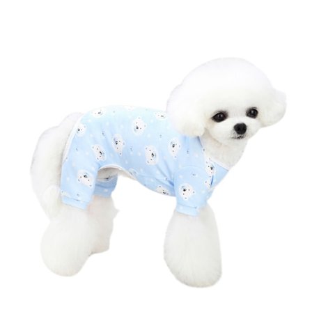 Puuvillainen Pehmeä Koiran Pyjamasetti 4 Jalkaa Haalari Ulkovaatteet Vaatteet Pennuille Tytöille Pojille Haalari Kevät Kesä Vaatteet Haalari (Koko M)