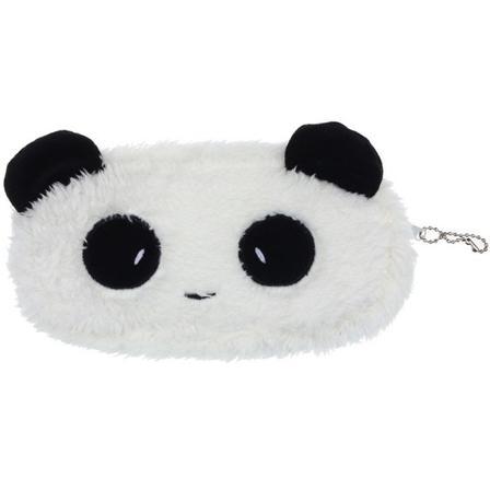 Søt plysj panda pennal i hvitt