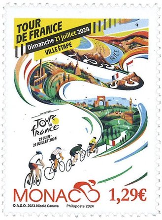 Monaco - Tour de France 2024 - Postfrisk frimærke