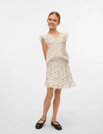 Vero Moda Girl Vmjosie Marigold Mw Short Skirt Wvn Girl - White - 164
