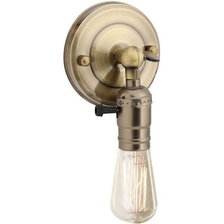 Vintage Lamp Holder, E27 Edison Retro Vägglampa Hållare med Switc