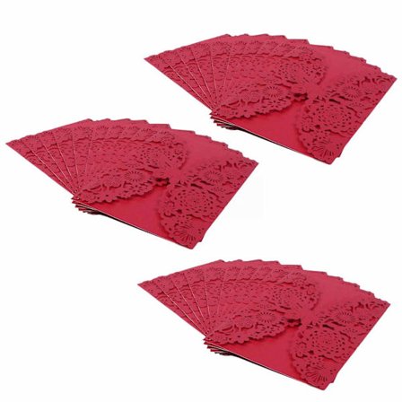 30 stk./sæt Delikat Udskårne Sommerfugle Romantisk Bryllupsfest Invitation Kort Kuvert Invitationer F