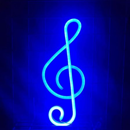 Musik Dekoration Neon Logo - Led Neon Väggdekor, USB eller Batteri