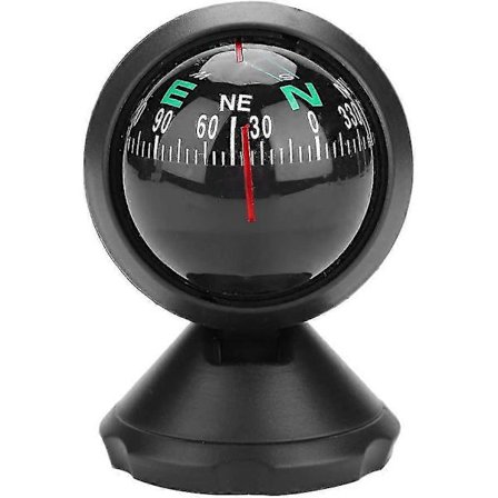 Ghyt Digitalt Marine Kompas, Kuglekompas til Bil Sort Elektronisk Justerbar Militær Kugle Nattesynskompas til Båd Køretøj Bil