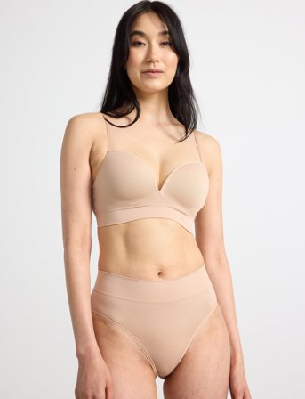 Lindex Bra Seamless Push Up Joy - Beige - L