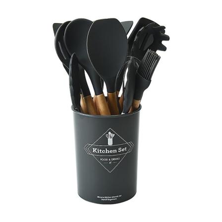 12 st värmebeständiga silikonspatlar, non-stick ergonomiska matlagningsspatlar i gummi för bakning och blandning, köksredskap