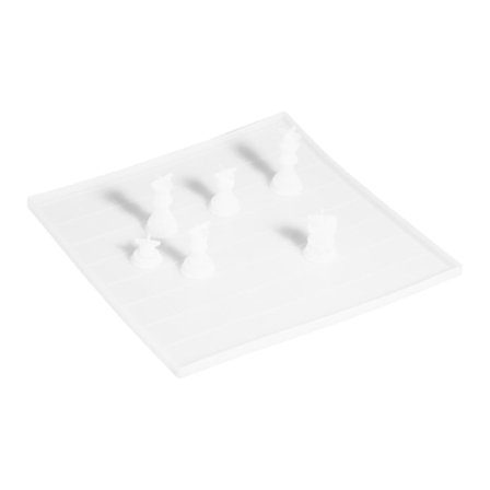 Skakbræt Resin Form Sæt, 1 Stk. Skakbræt Epoxy Støbeform med 6 Stk. 3D Skakbrikker Silic