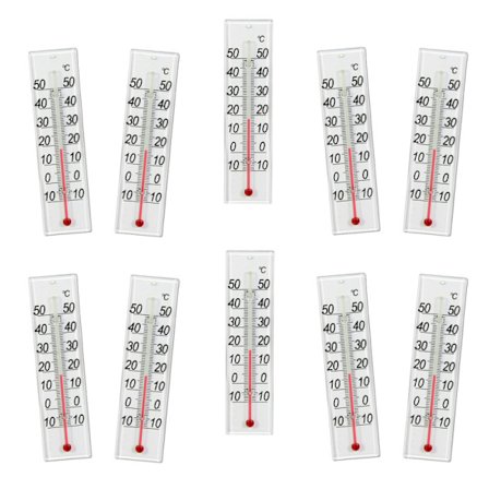 10-pack Inomhus-Termometer 10 till 50 grader Celcius, Pelare