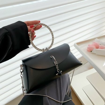 Rhinestones Plånböcker Axelväska SVART S black S