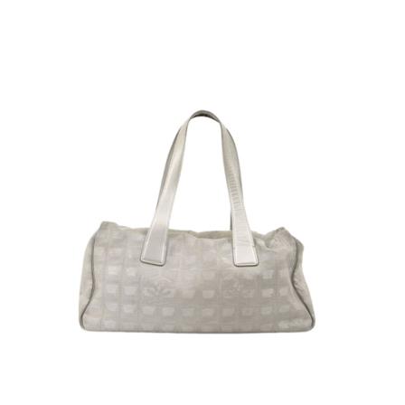 Chanel Vintage, Pre-owned Tote Bag Grijs, Dames, Maat:ONE Size,nylon