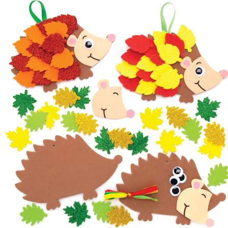 Bladlöv Igelkott Kit (5-pack) - Höst- och vinterhantverk för barn