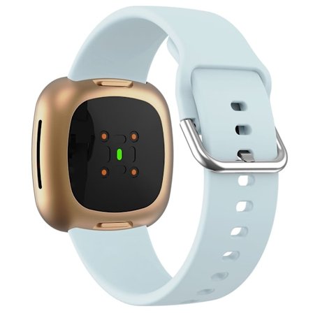 KALEBOL KLB-SXKGJ-001 Fitbit Versa 3 / 4 / Sense / Sense 2 Silikone Urrem - Babyblå