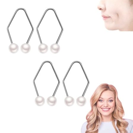 2 stk. Dimple Makers - Naturlig Smile Trainer, arbejde, læse, studere | Let at bære sølv