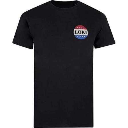 Loki Män Voters Badge T-shirt L Svart/vit
