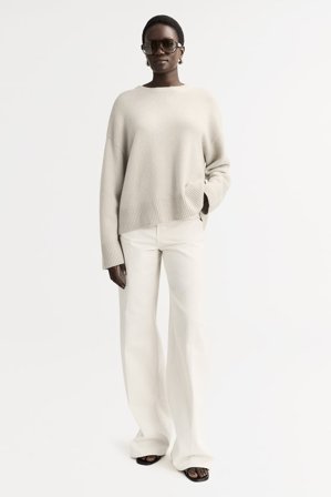 Soft Goat - Relaxed Crewneck - L - Chalk