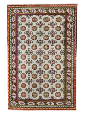 Medaillon Klein Afghan Fine Teppich 122X180 Wolle
