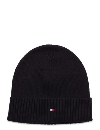 Essential Flag Beanie Accessories Headwear Beanies Svart Tommy Hilfiger
