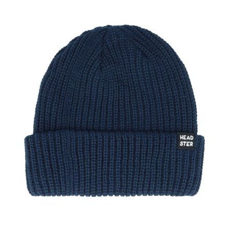 Headster - Blå cuff Beanie - Kids Minimal Beanie True Indigo Cuff @ Hatstore