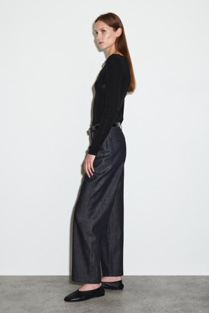 COS Women's Pantaloni Barrel In Denim in Blu