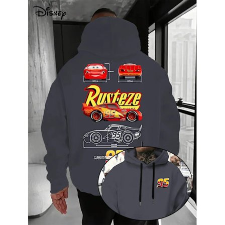 Disney Herr 95 Lightning McQueen Hoodie Bilar Film Tröja Herr Bilar Film Hoodie