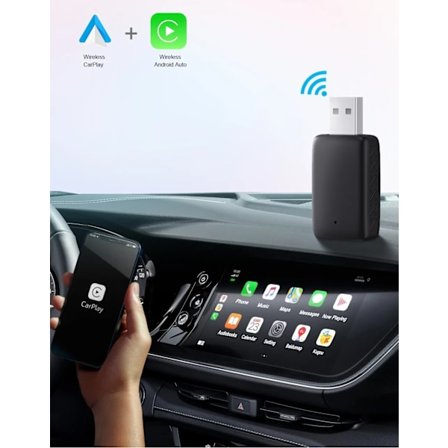 Ny Wired till Wireless CarPlay och Android Auto 2in1