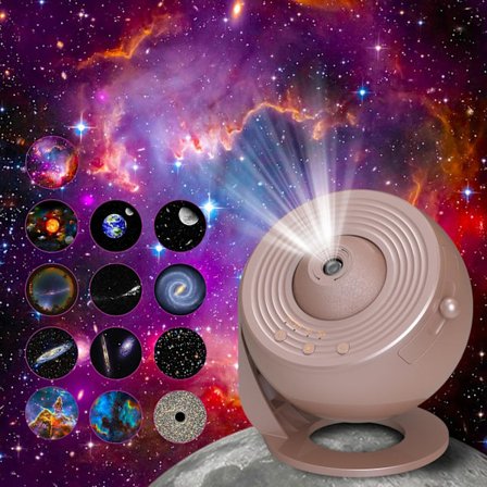 Galaksin projektor, 13-in-1 HD-planeettarium tähtiprojektor makuuhuoneeseen, 360° kiertävä tähtiprojektor galaksivalo säädettävällä