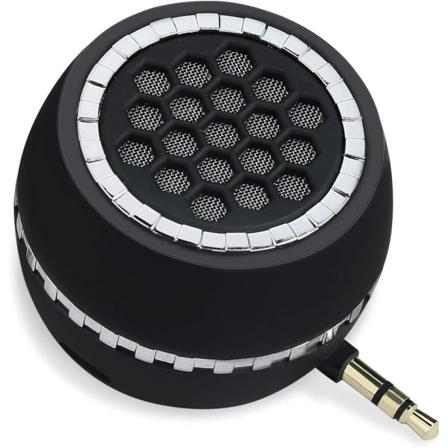 Galaxy Bærbar Højttaler, Minitelefonhøjttaler med 3,5 mm AUX-lydinterface i klar bas Micro USB-port Audio Dock (sort)