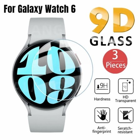 3 ST Glasskydd för Samsung Galaxy Watch 7 6 5 Pro 40mm 44mm Watch6 Classic 43mm 47mm Fulltäckande Skärmskydd HD Härdat Glas
