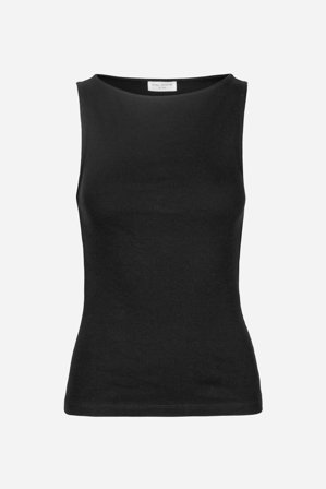CAMILLA PIHL - Peggy Rib Boatneck Top - Black - L