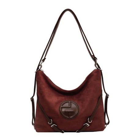 Alsidig Skuldertaske Kvinder Retro Rygsæk Taske KAFFE