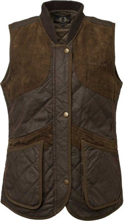 Chevalier Vintage Shooting Vest Dame Leather Brown