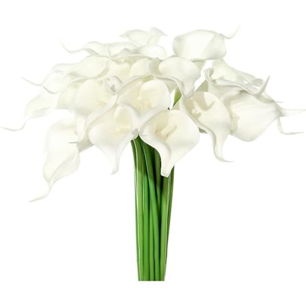 Kunstig Latex Blomsterbukett, 20 Calla Liljer, Realistisk Berøring